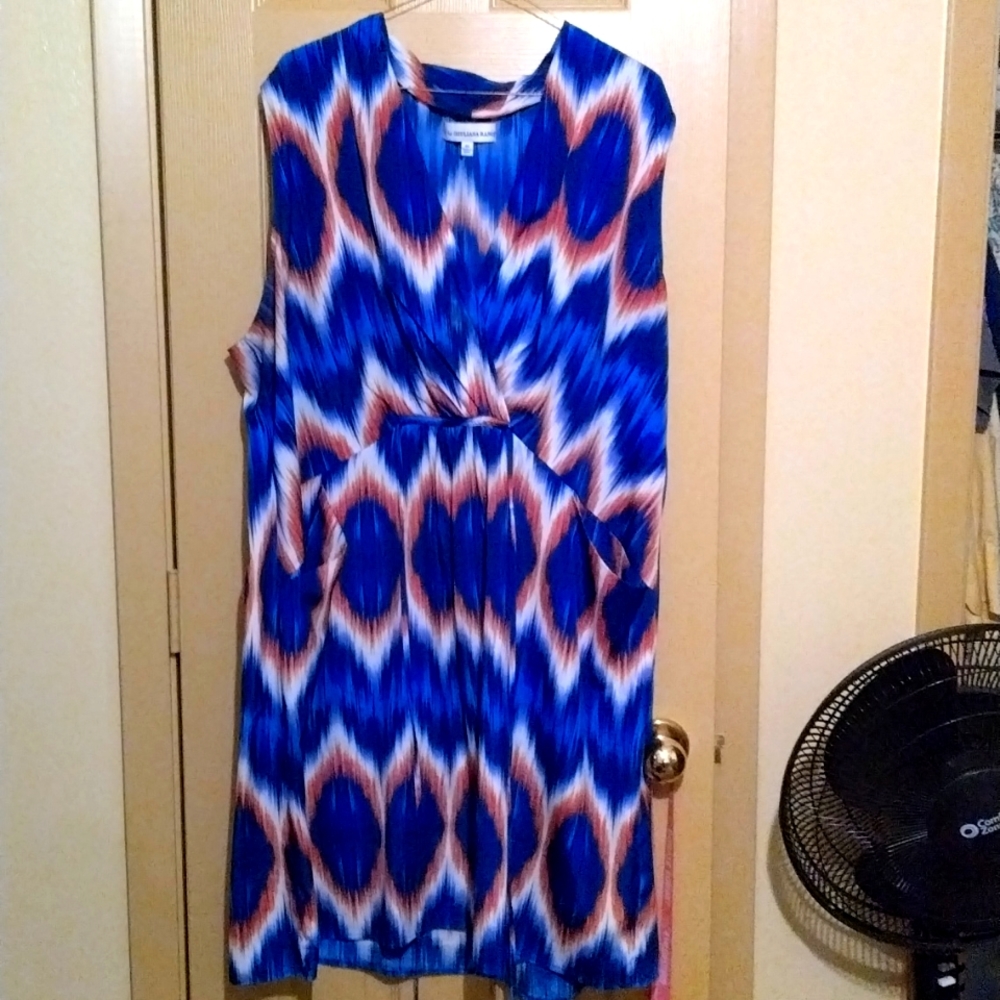 Blue and orange dress